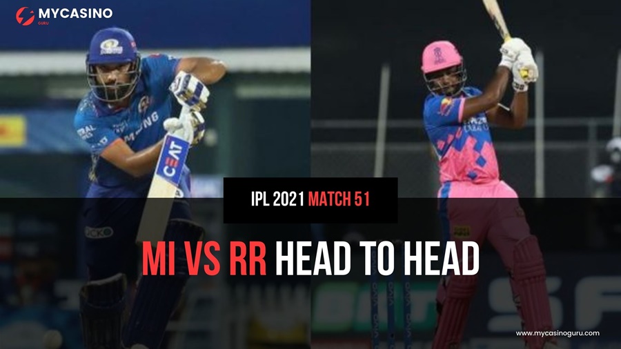 RR vs MI Head to Head Match 51 IPL 2021