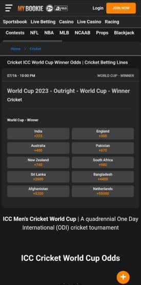 cricket betting app